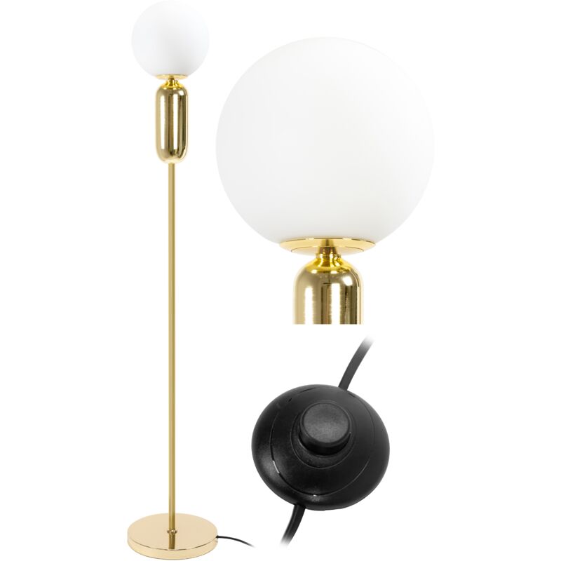 foto del prodotto lampada da terra app928-1f reno sfera 1-punti luce e27 25x25x160cm