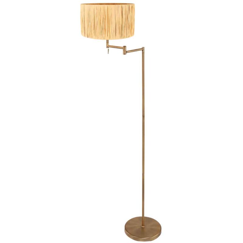 foto del prodotto lampada da terra bella bronzo erba metallo mexlite