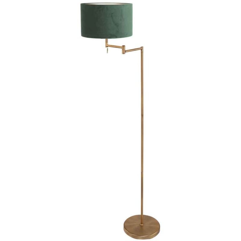 foto del prodotto lampada da terra bella bronzo metallo velluto mexlite