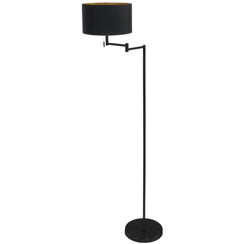 foto del prodotto lampada da terra bella nero lino metallo 45cm mexlite