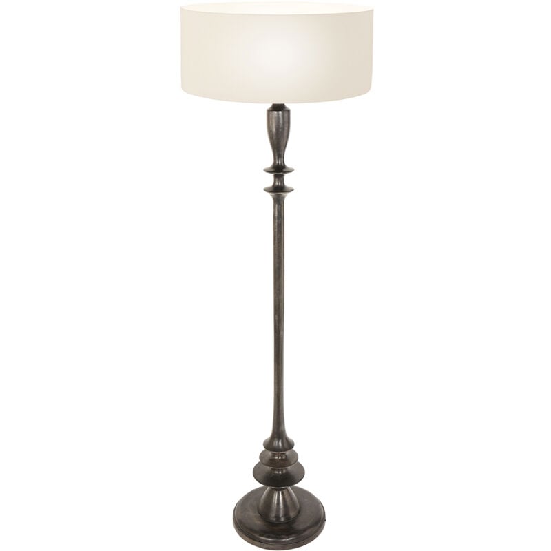 foto del prodotto lampada da terra bois nero legno lino anne lighting