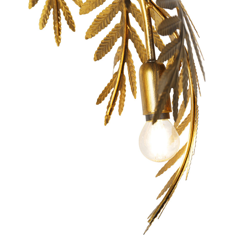 foto del prodotto lampada da terra botanica rustico acciaio oro ottone oblungo max. 3 x watt qazqa