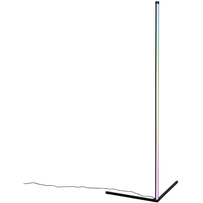 foto del prodotto lampada da terra carla design plastico,acciaio nero oblungo non sostituibile led max. 1 x 10 watt qazqa