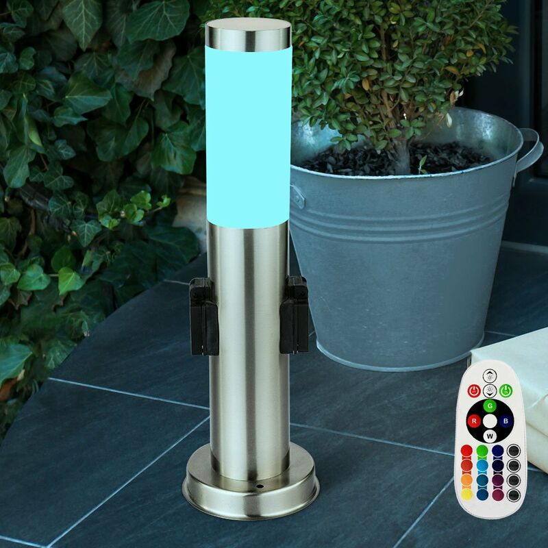foto del prodotto lampada da terra che cambia colore rgb led percorso giardino illuminazione esterna luce dimmer 7 watt