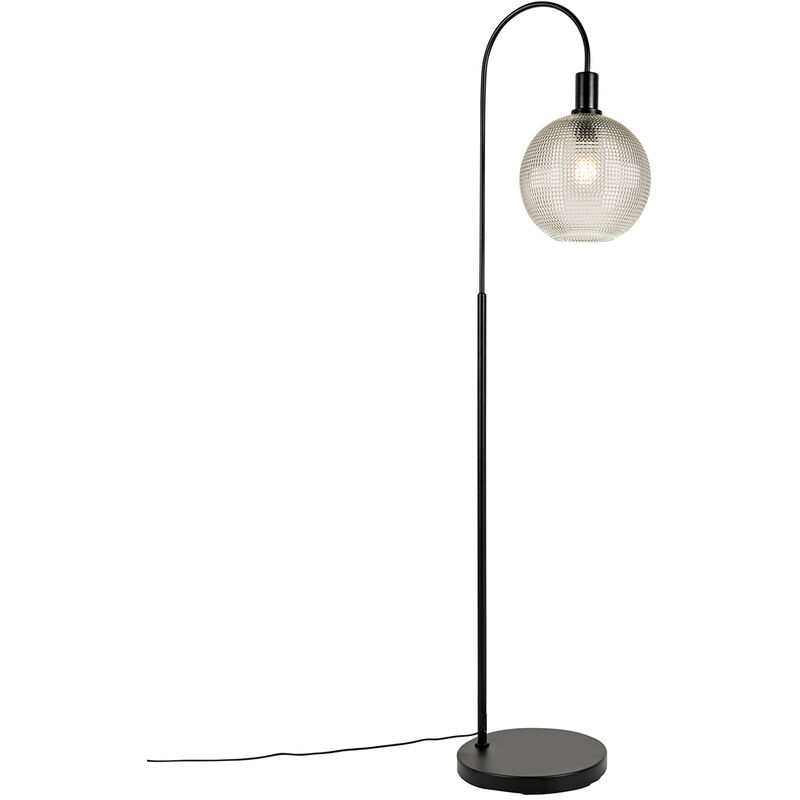 foto del prodotto lampada da terra chico design vetro,acciaio nero trasparente oblungo max. 1 x watt qazqa