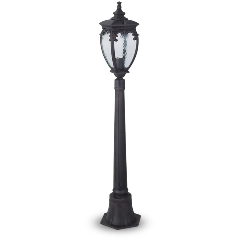 foto del prodotto lampada da terra classica da esterno alluminio bronzo luce1e27 60w ip44
