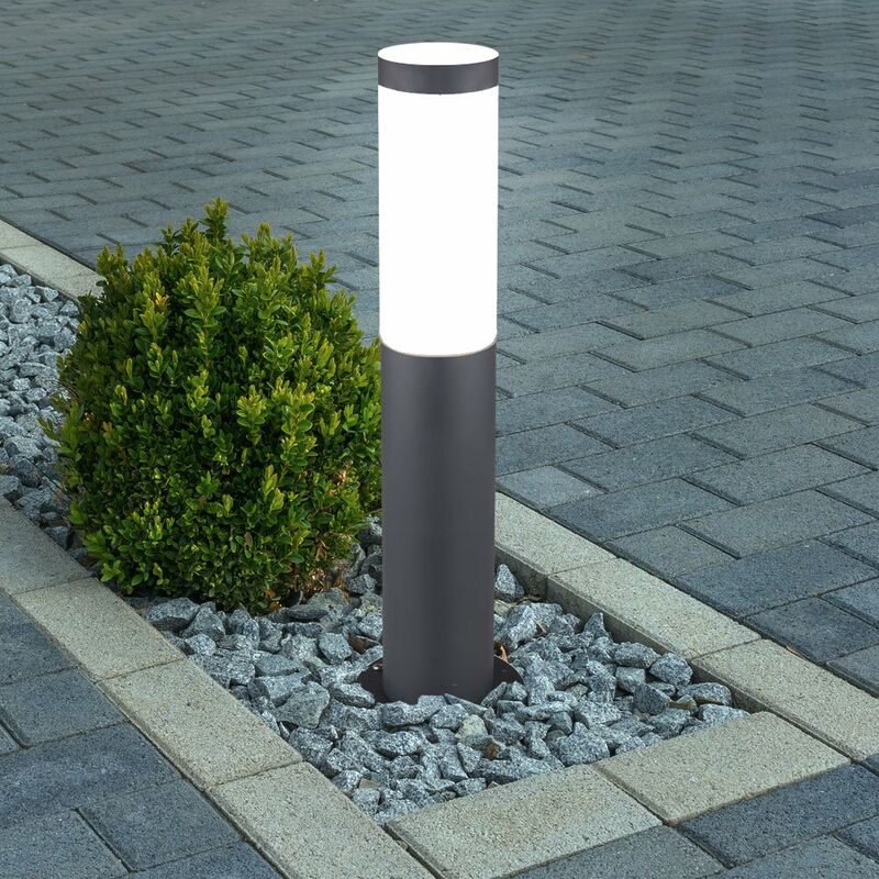 foto del prodotto lampada da terra con base in acciaio inossidabile antracite illuminazione da giardino lampada da esterno in un set di lampadine a led