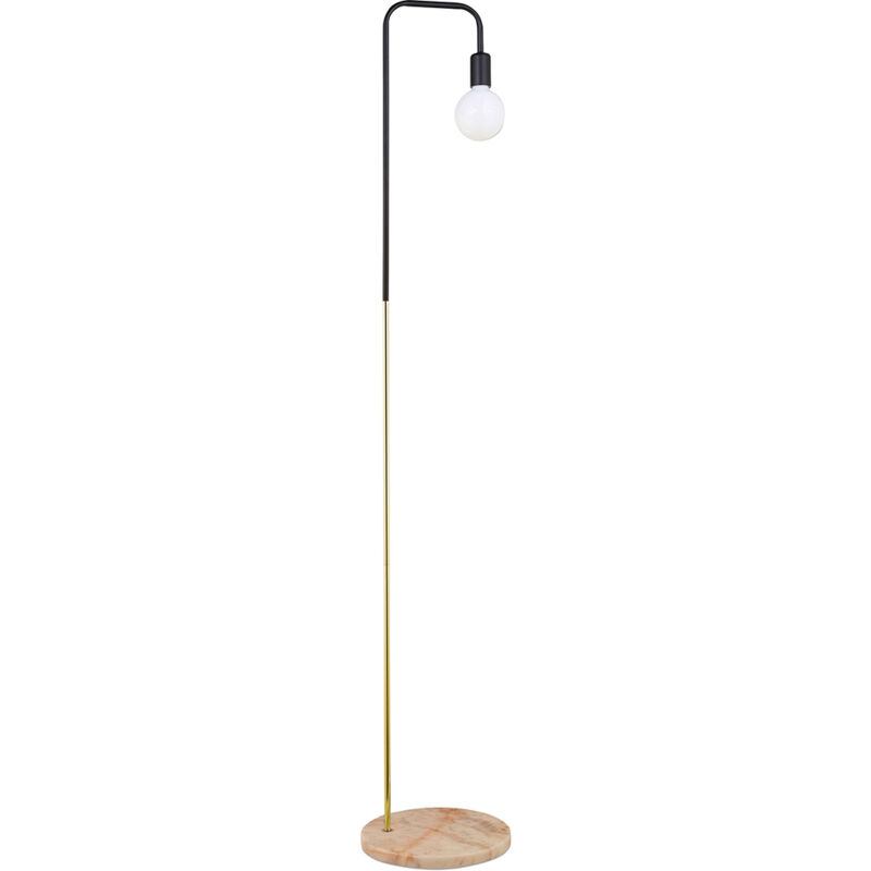 foto del prodotto lampada da terra con base in marmo lampada da salotto carlo oro