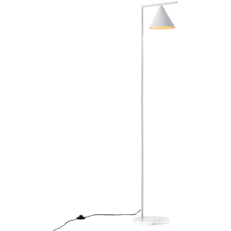 foto del prodotto lampada da terra con paralume conico e27 altezza 160 cm bianco 030007276
