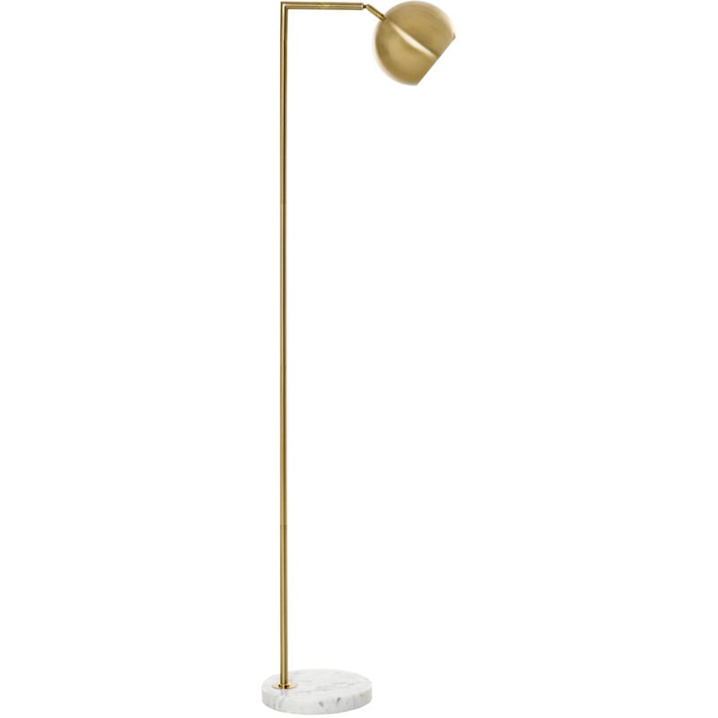 foto del prodotto lampada da terra con paralume regolabile per salotto e camera oro homcom