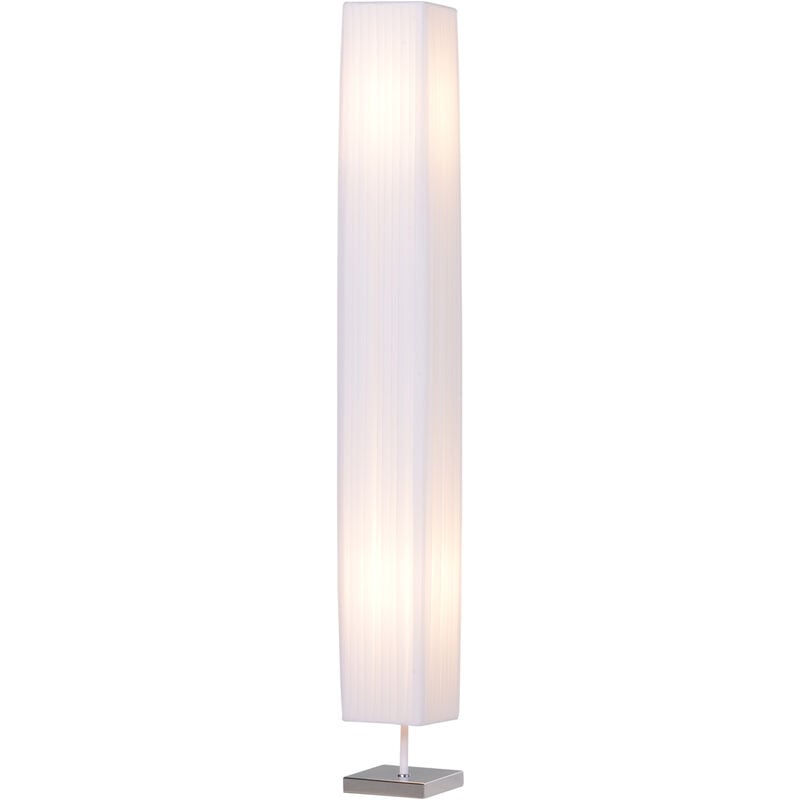 foto del prodotto lampada da terra con piantana in tessuto bianco