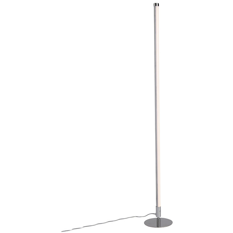 foto del prodotto lampada da terra con regolatore line up moderno plastico,acciaio bianco cromo tondo non sostituibile led max. 1 x 12 watt qazqa