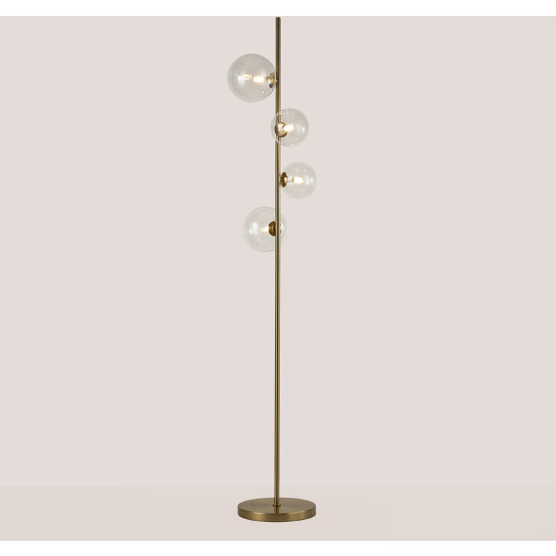 foto del prodotto lampada da terra con sfere di vetro stand 4 x g9