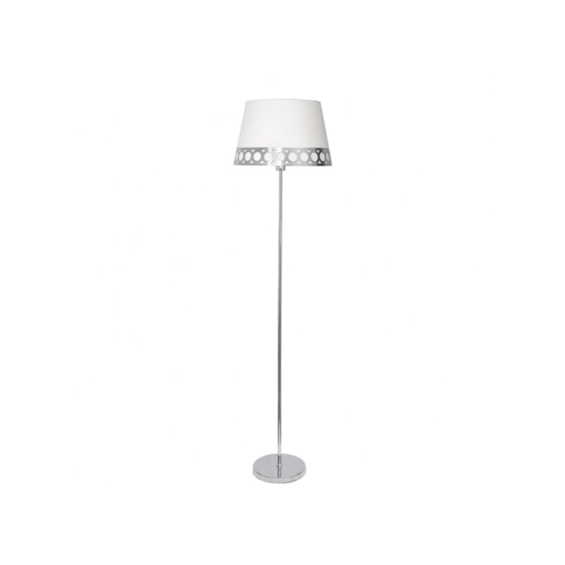 foto del prodotto lampada da terra dalia soggiorno 1xe27 bianco argento de fabrilamp
