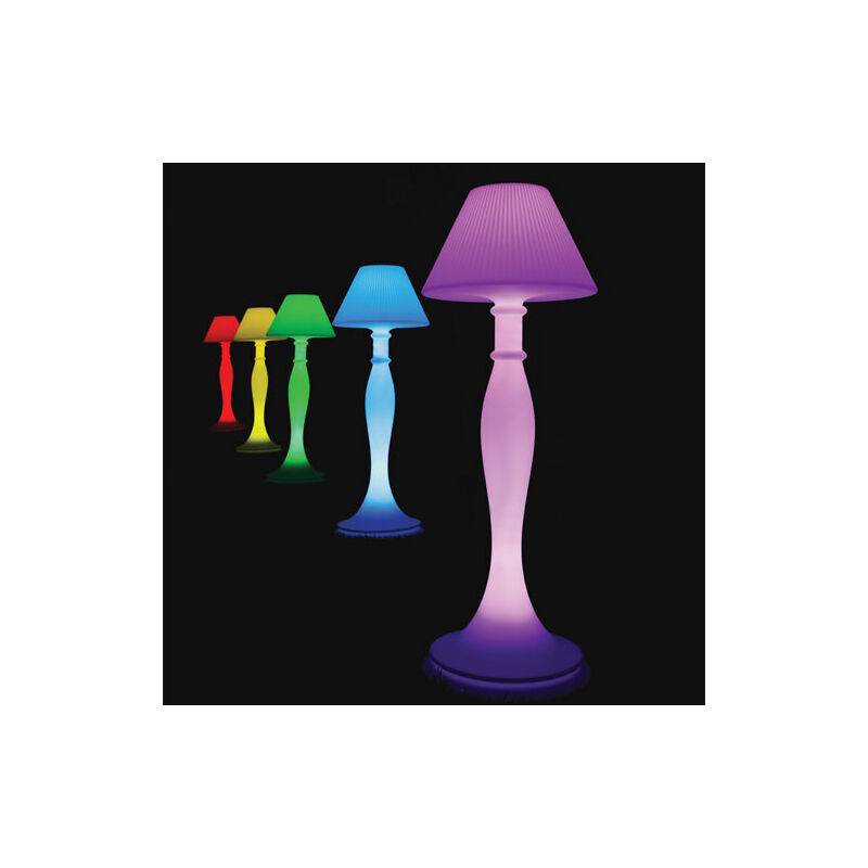 foto del prodotto lampada da terra design in polietilene bianco per