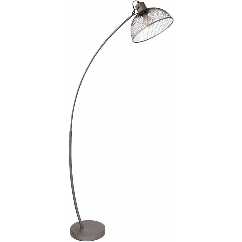 foto del prodotto lampada da terra di lusso ad arco soggiorno lampada da soffitto a soffitto cromata con griglia orientabile spot globo 54325s1
