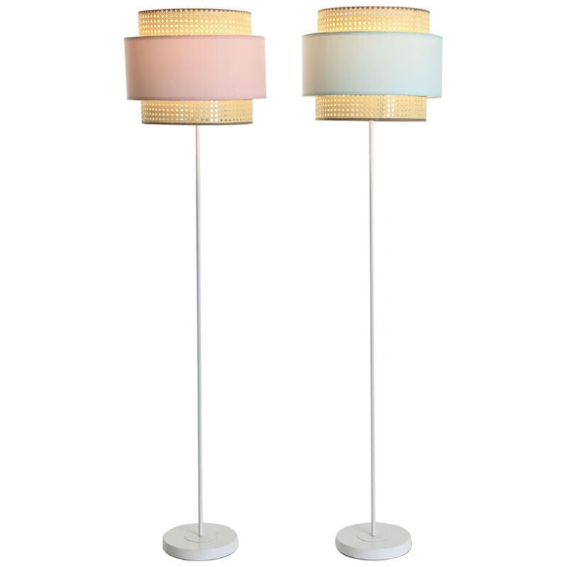 foto del prodotto lampada da terra dkd home decor 38 x 38 x 154 cm rosa metallo verde 220 v 50 w (2 unità)