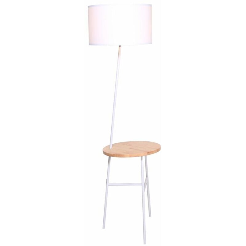 foto del prodotto lampada da terra dkd home decor metallo marrone poliestere bianco pino (40 x 65 x 152 cm)