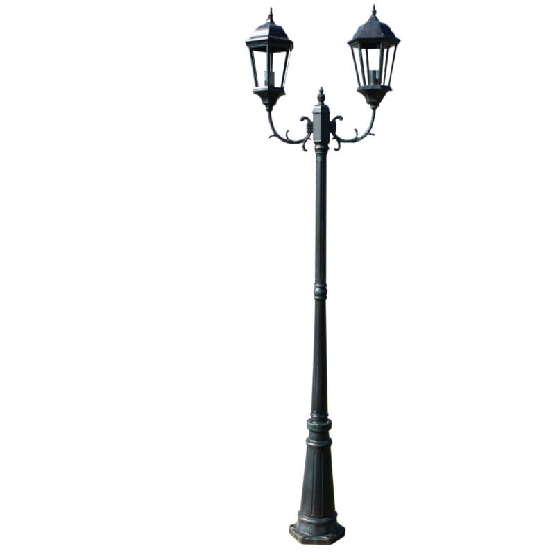 foto del prodotto lampada da terra doppia per esterno 230 cm nero verde decoro luminoso 2402087 2