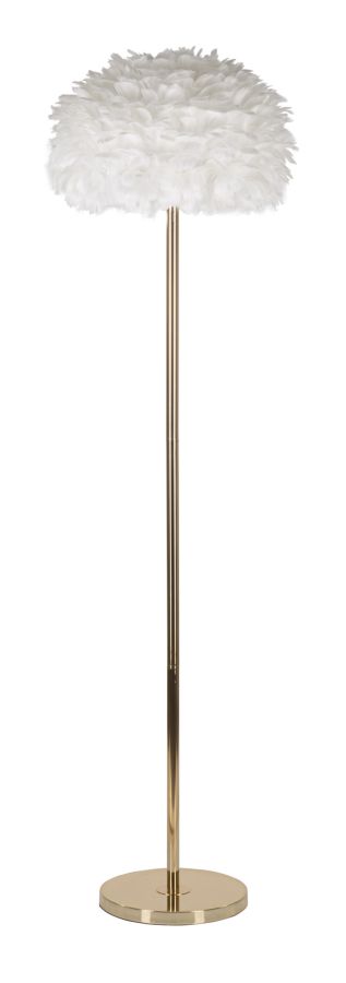 foto del prodotto lampada da terra feathers slim bianca cm 43x170