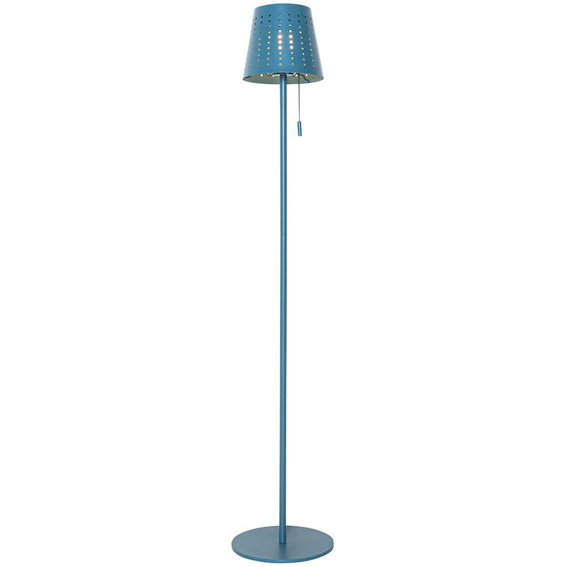 foto del prodotto lampada da terra ferre design acciaio,alluminio blu oblungo non sostituibile led max. 1 x 3 watt qazqa