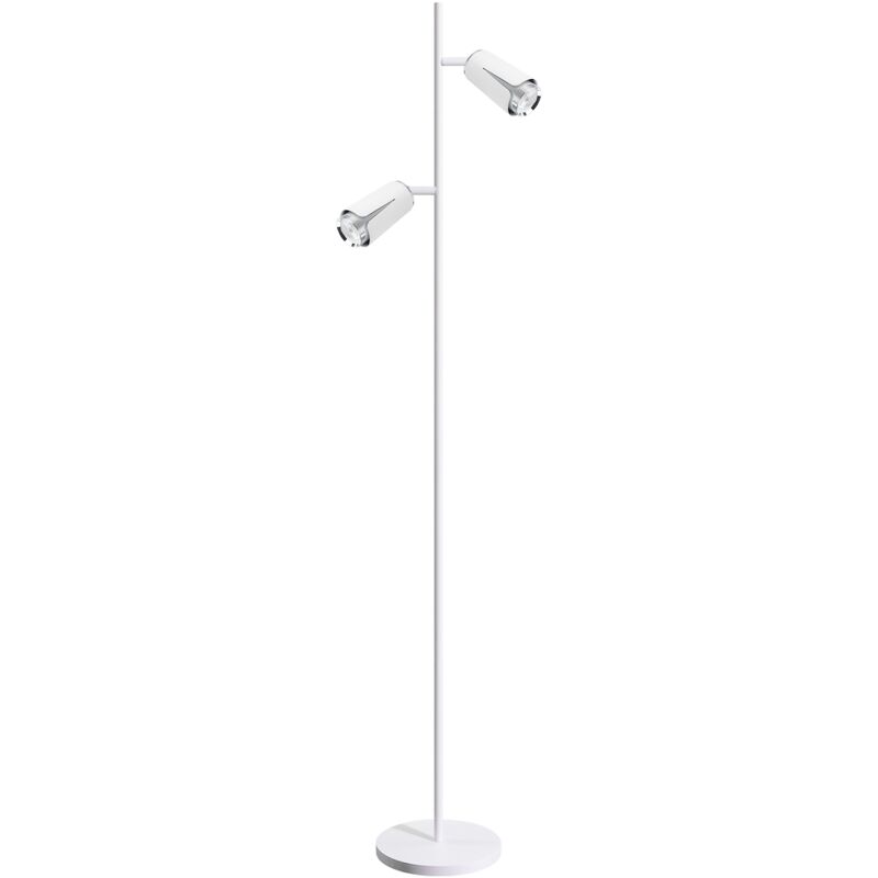 foto del prodotto lampada da terra flower bianco cromo 2xgu10