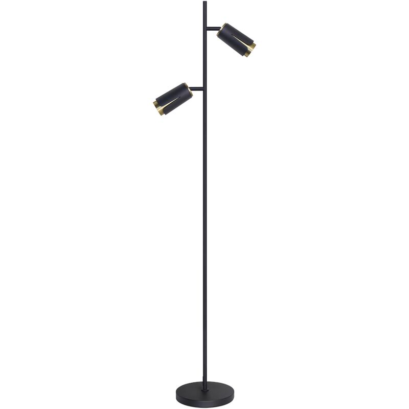 foto del prodotto lampada da terra flower nero oro 2xgu10