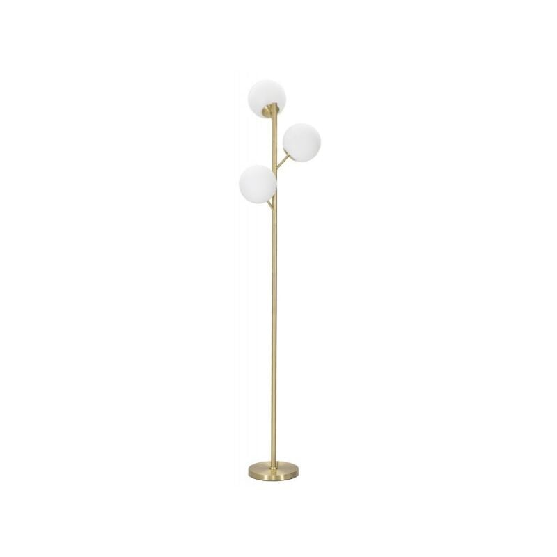 foto del prodotto lampada da terra glamy struttura in metallo color oro e vetro per interni