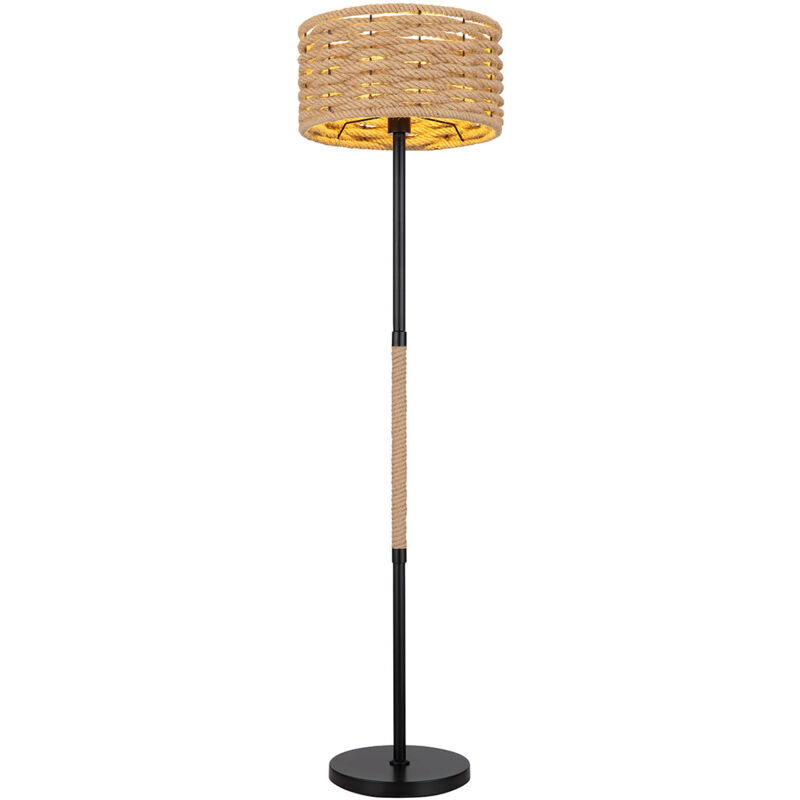foto del prodotto lampada da terra halia nero metallo 40cm e27 globo