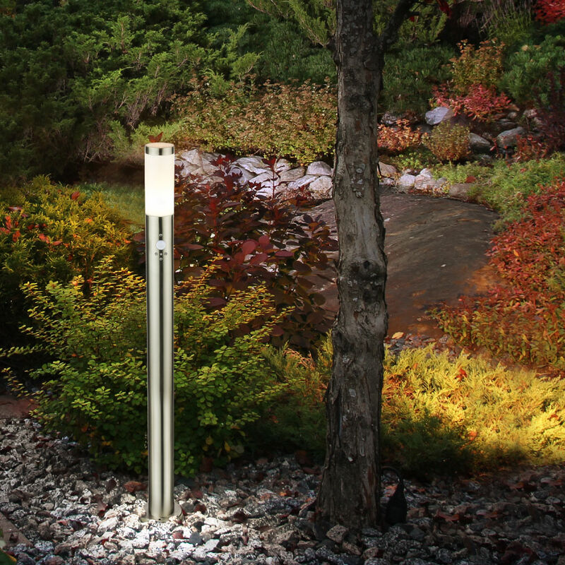 foto del prodotto lampada da terra in acciaio inossidabile a led da 7 watt per esterni con luce ip44 per rilevatore di movimento
