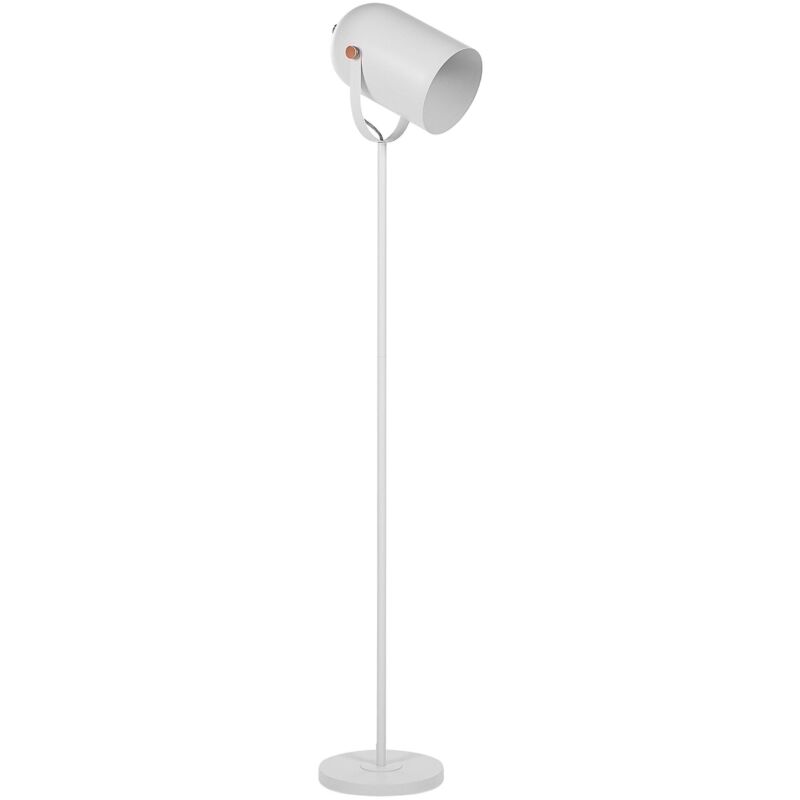 foto del prodotto lampada da terra in metallo bianco con paralume regolabile 156 cm tyria
