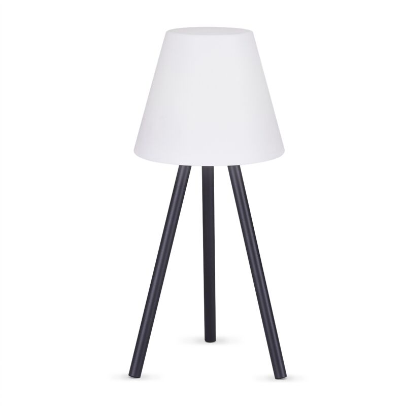 foto del prodotto lampada da terra in out tavolo batteria giardino terrazza ricaricabile moderna bianco, lampada da tavolo 3 batteria paco home