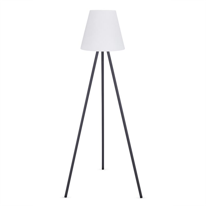 foto del prodotto lampada da terra in out tavolo batteria giardino terrazza ricaricabile moderna bianco, lampada da terra 1 batteria paco home