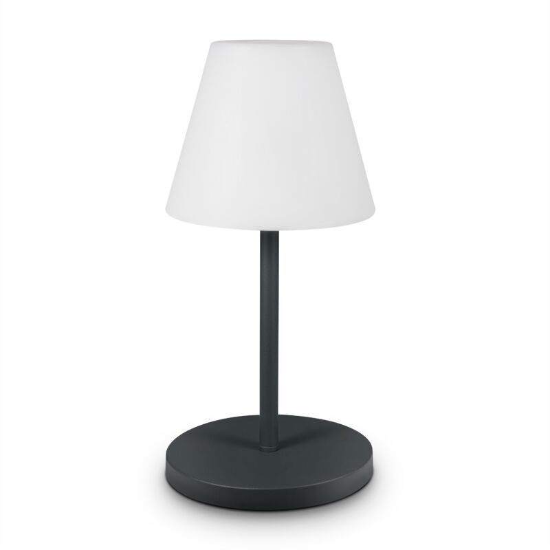 foto del prodotto lampada da terra in out tavolo batteria giardino terrazza ricaricabile moderna bianco, tischleuchte 6 akku de paco home