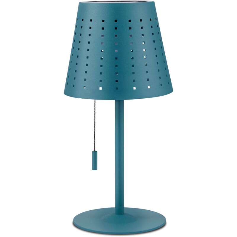 foto del prodotto lampada da terra in out tavolo batteria giardino terrazza ricaricabile moderna blu, lampada da tavolo 2 batteria paco home
