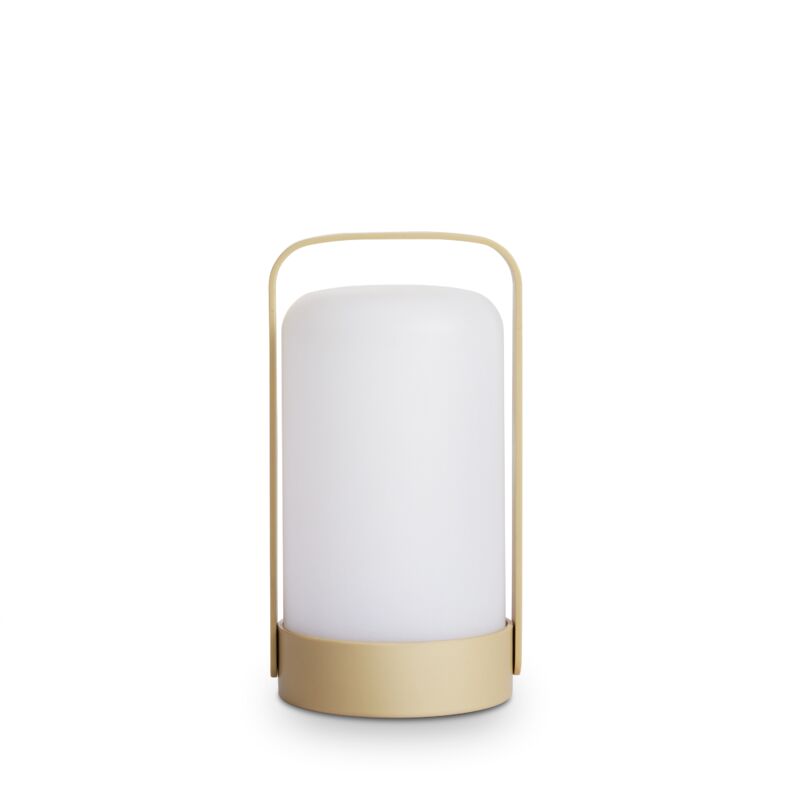 foto del prodotto lampada da terra in out tavolo batteria giardino terrazza ricaricabile moderna giallo, lampada da tavolo 5 batteria paco home