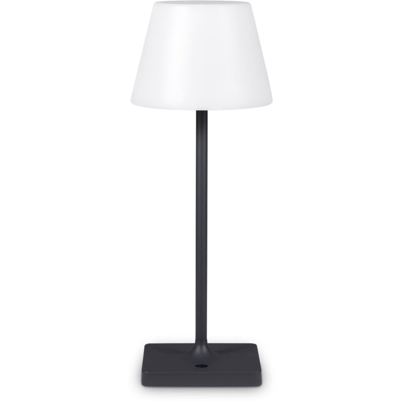foto del prodotto lampada da terra in out tavolo batteria giardino terrazza ricaricabile moderna grigio, tischleuchte 7 akku de paco home