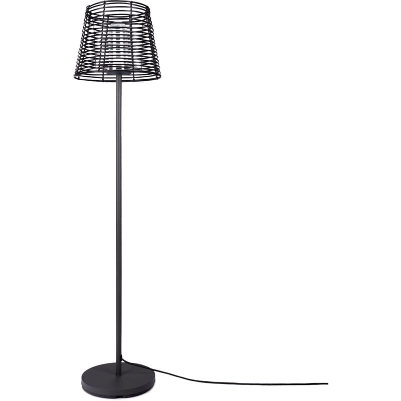 foto del prodotto lampada da terra in out tavolo batteria giardino terrazza ricaricabile moderna nero, lampada da terra 1 spina paco home
