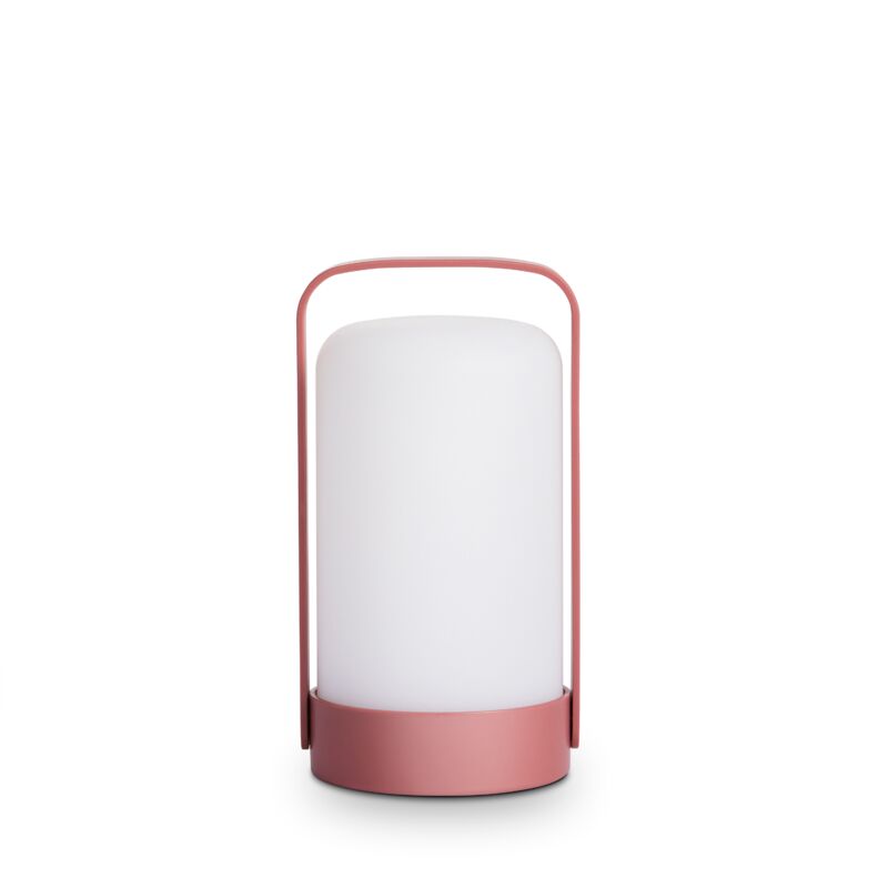 foto del prodotto lampada da terra in out tavolo batteria giardino terrazza ricaricabile moderna rosso, lampada da tavolo 5 batteria paco home