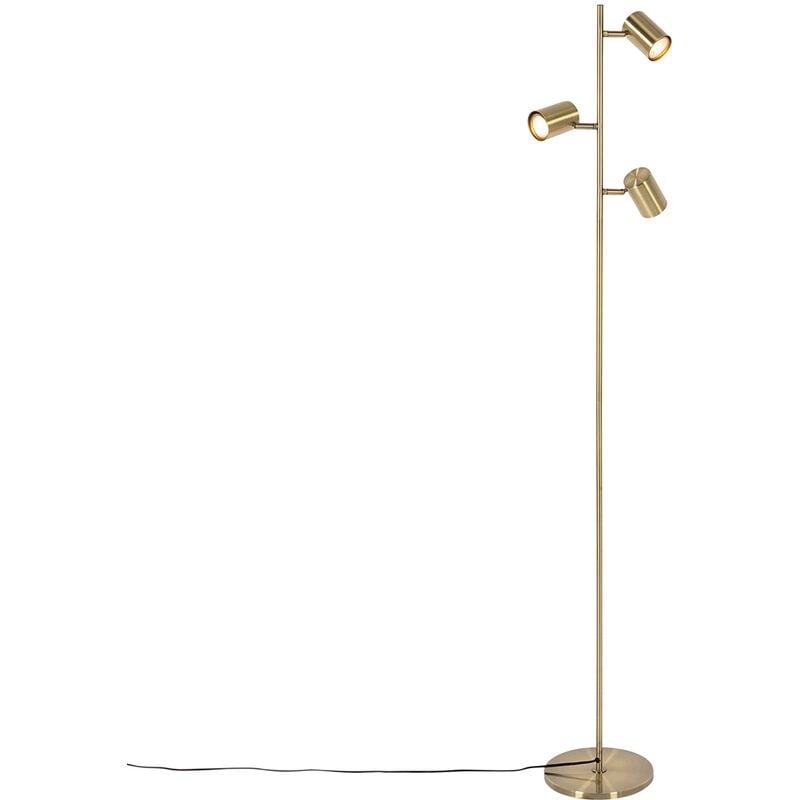 foto del prodotto lampada da terra jeana moderno acciaio bronzo oblungo max. 3 x watt qazqa