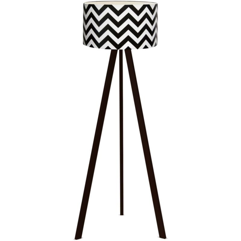 foto del prodotto lampada da terra lampada altezza 140 cm e27 nero bianco 030007297