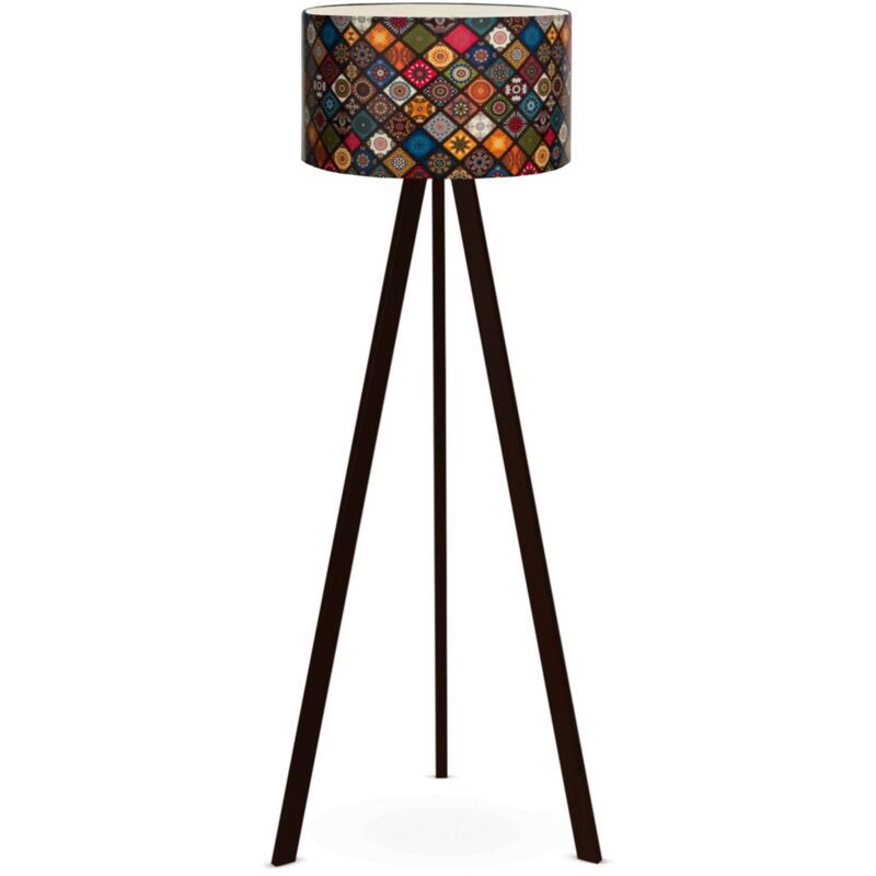foto del prodotto lampada da terra lampada altezza 140 cm e27 nero multicolor