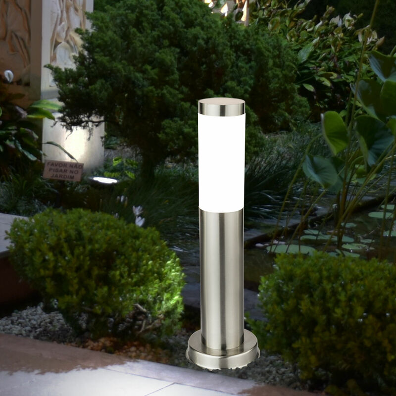foto del prodotto lampada da terra lampada da percorso luce da esterno luce da patio lanterna in acciaio inox ip44 luce da giardino
