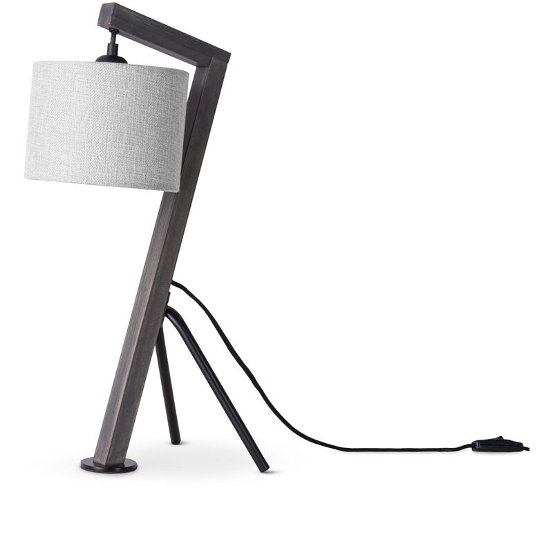 foto del prodotto lampada da terra lampada da tavolo soggiorno paralume lampada da lettura braccio lampada da tavolo nero, grigio 16cm paco home