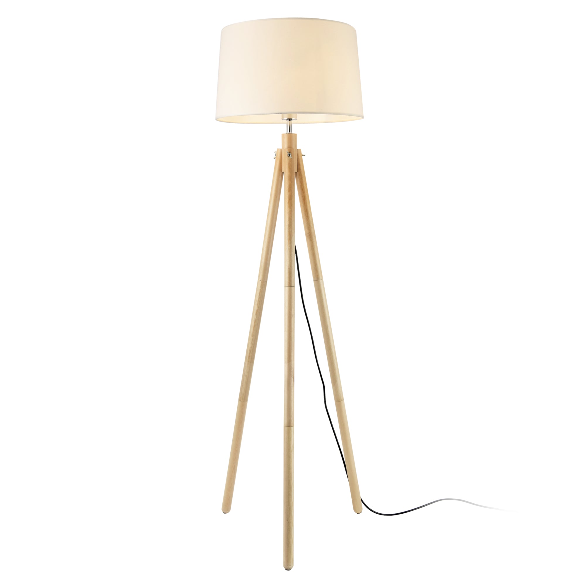 foto del prodotto lampada da terra lampada da terra con paralume in metallo legno tessuto effetto legno e bianco 153 cm 03 0002432