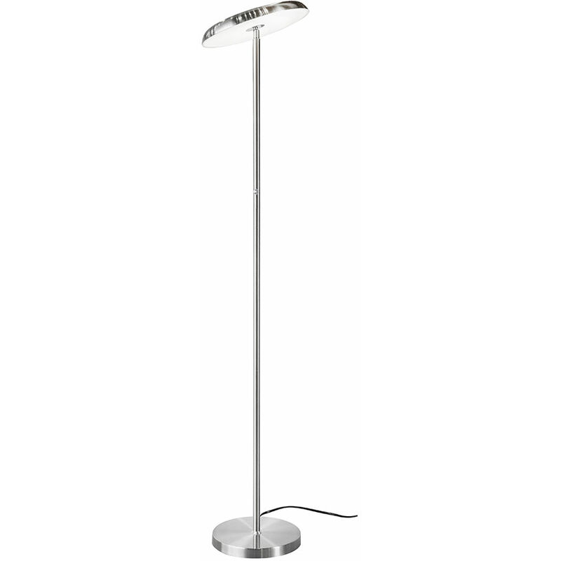 foto del prodotto lampada da terra lampada da terra, dimmer touch 3 livelli regolabile, lampada da soggiorno, metallo argentato, faretto mobile, led 21w 1700lm 3000k,