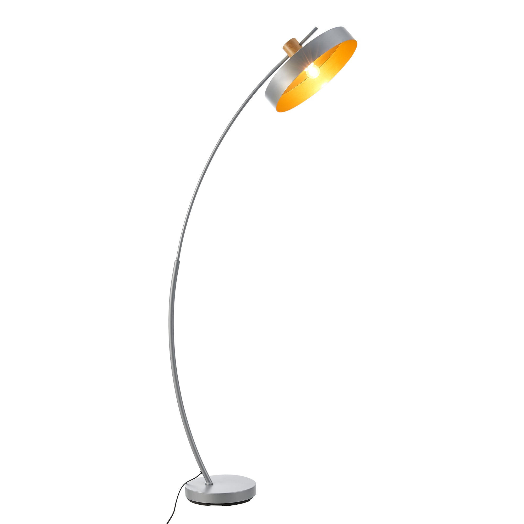 foto del prodotto lampada da terra lampada struttura in metallo leggero 159 x 75 x 35 cm grigio 030007318