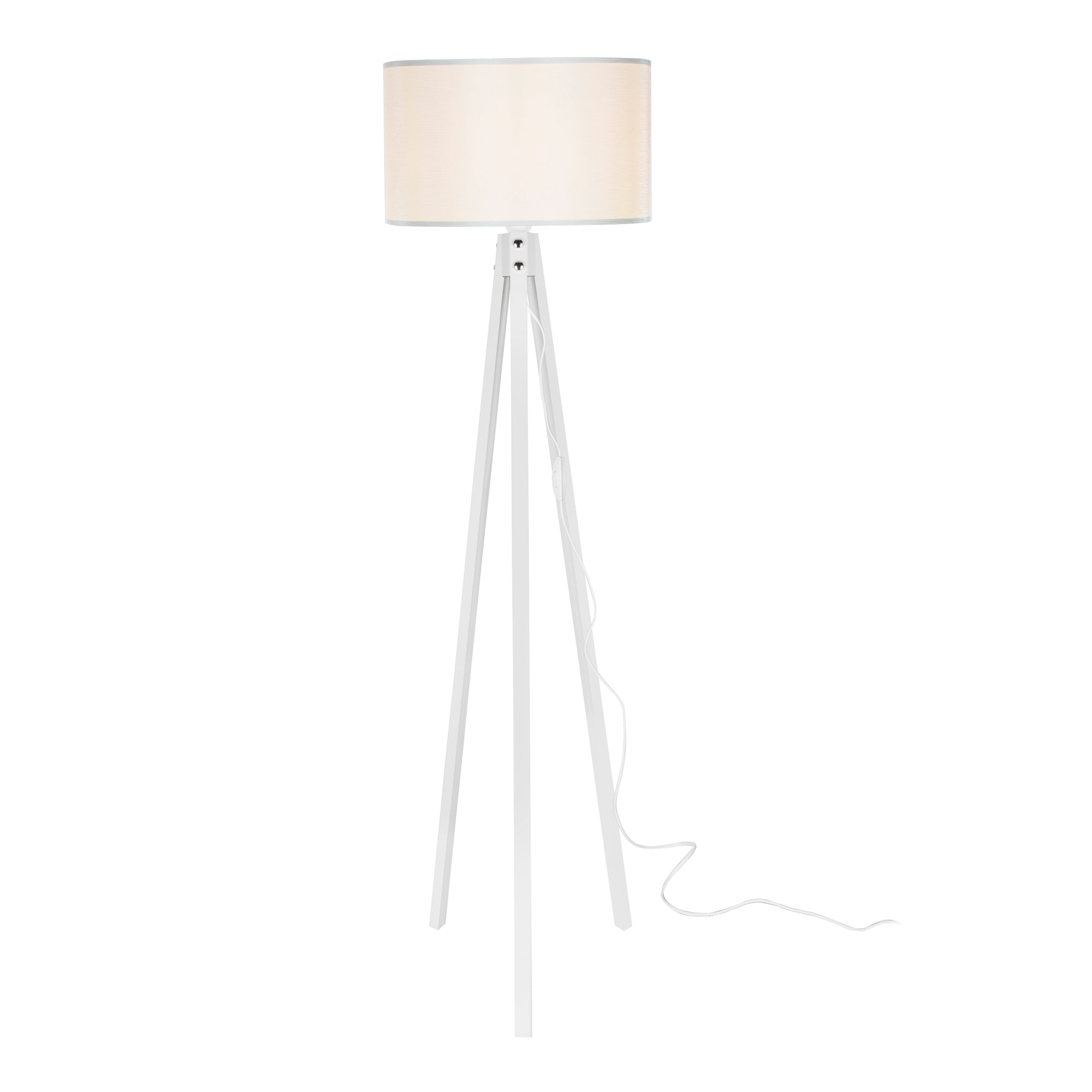 foto del prodotto lampada da terra lampada treppiede altezza 136 cm e27 bianco 03 0007312
