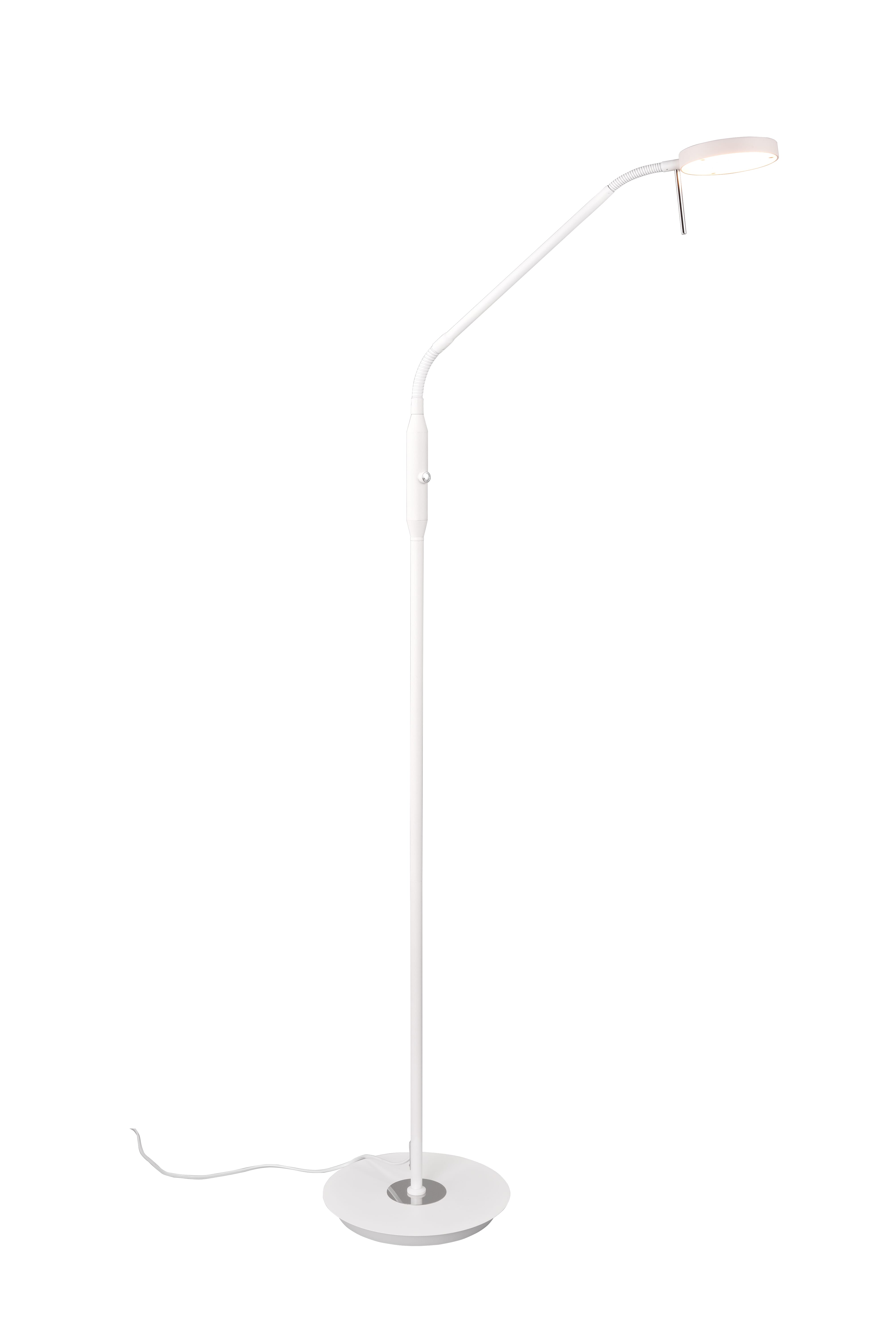 foto del prodotto lampada da terra led 2 snodi flessibili madrid bianco