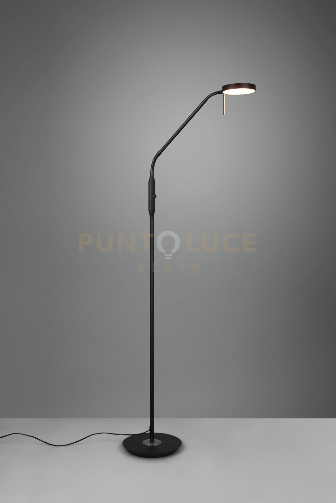 foto del prodotto lampada da terra led 2 snodi flessibili madrid nero